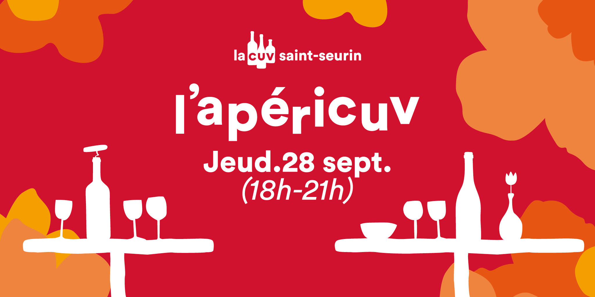 L'apéricuv. Jeudi 28 Septembre de 18 heures à 21 heures.La CUV Saint Seurin.